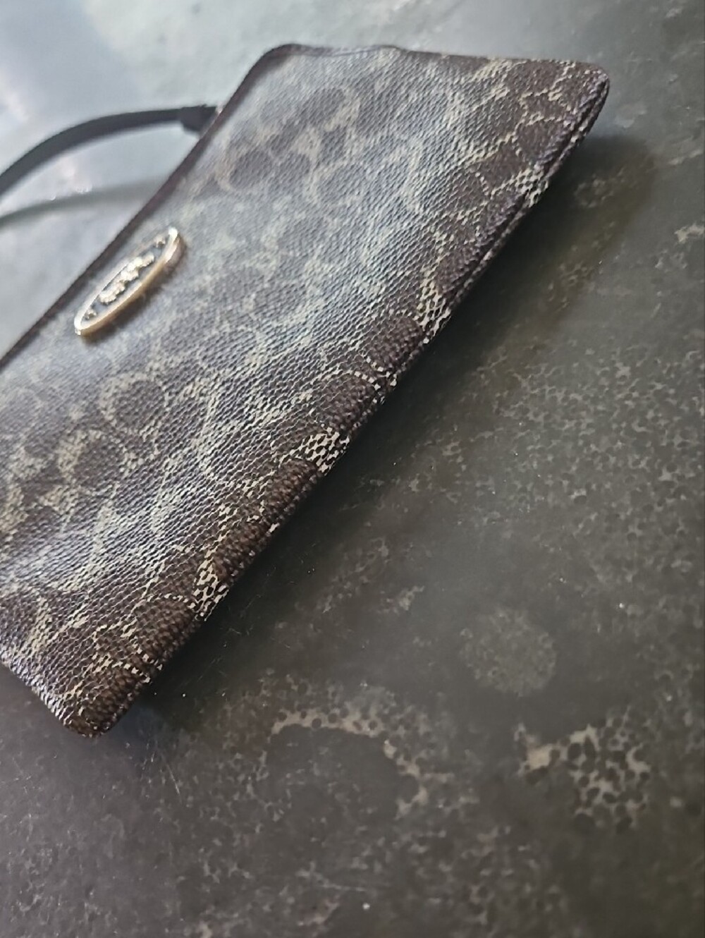 EUC Coach Vintage Brown Signature C Monogram Wristlet with Hang Tag - Picture 7 of 13